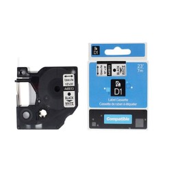 Etiquetas genéricas Dymo D1 45013 Negro / Blanco  Cinta rotuladora generica S0720530